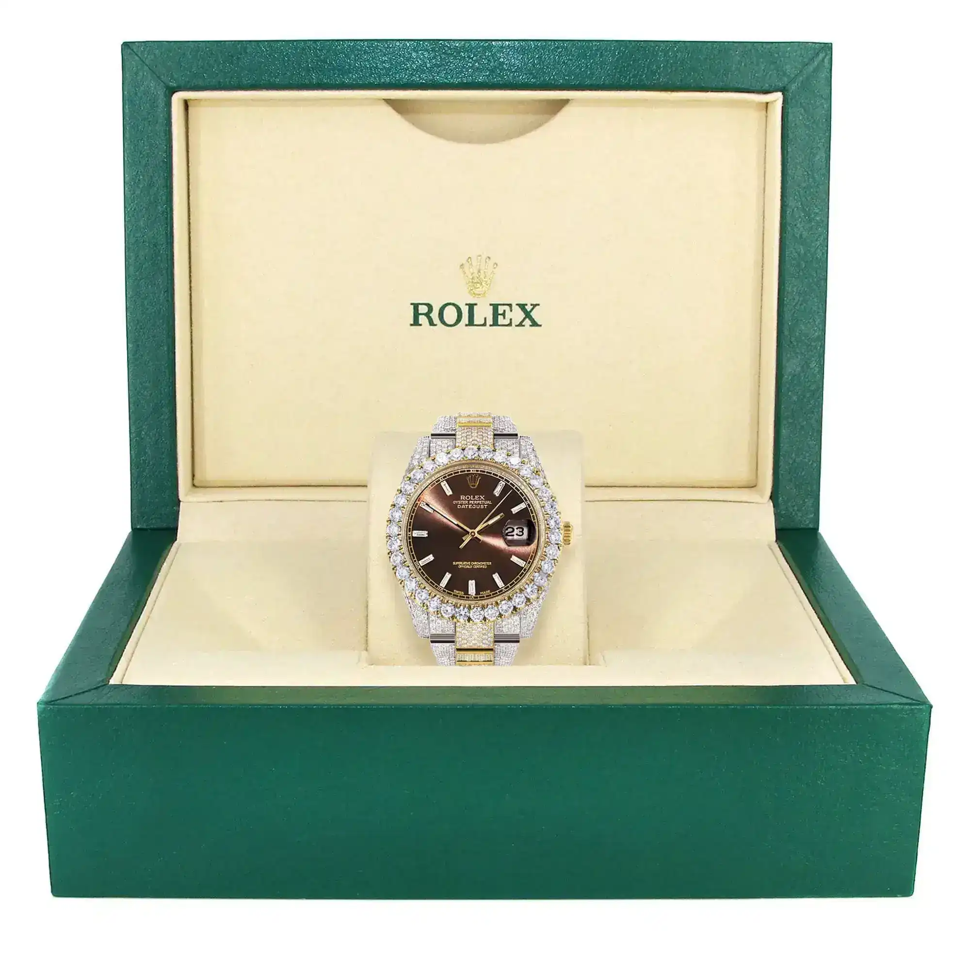 Fake Diamond Watch Iced Out Rolex Replica d193