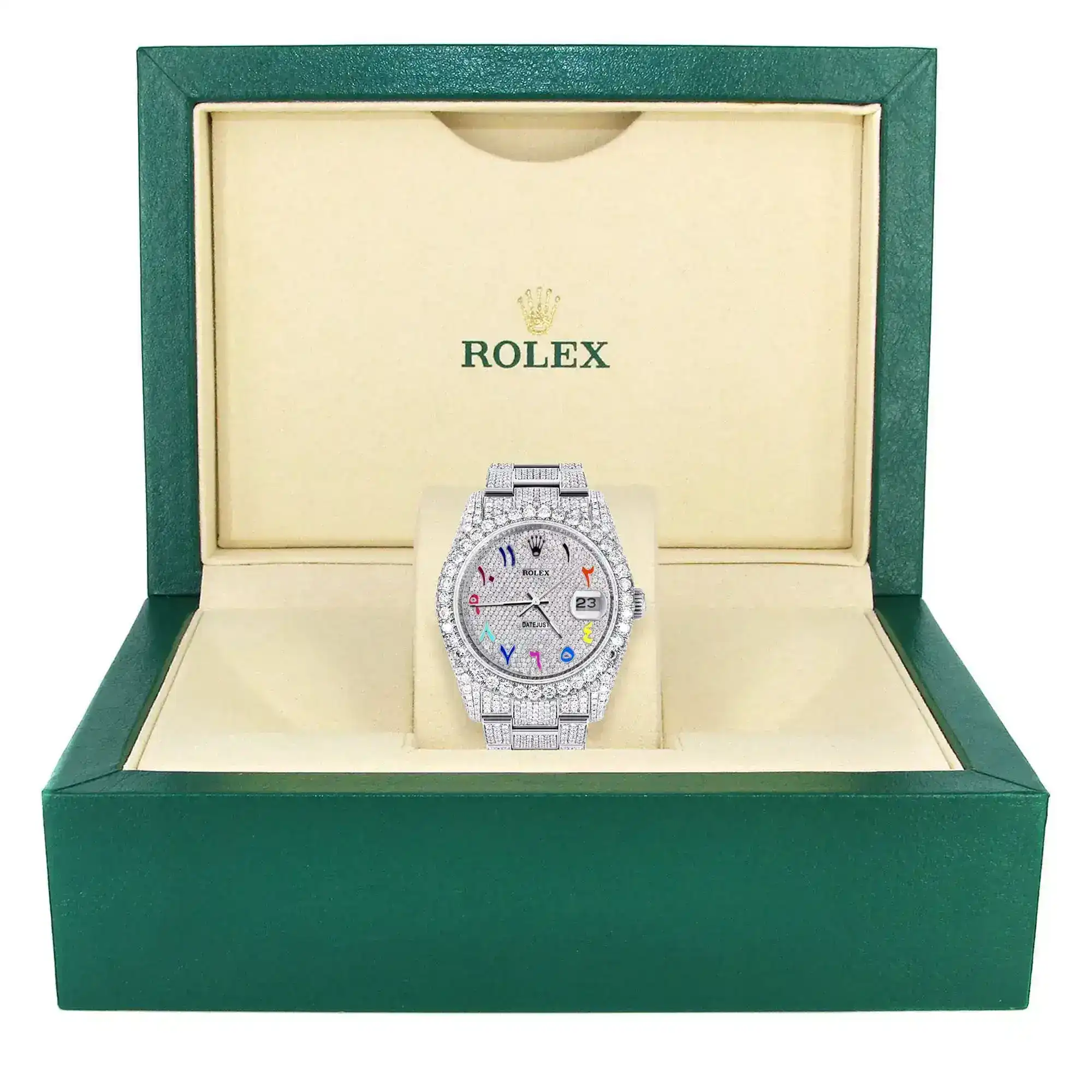 Fake Diamond Watch Iced Out Rolex Replica d395