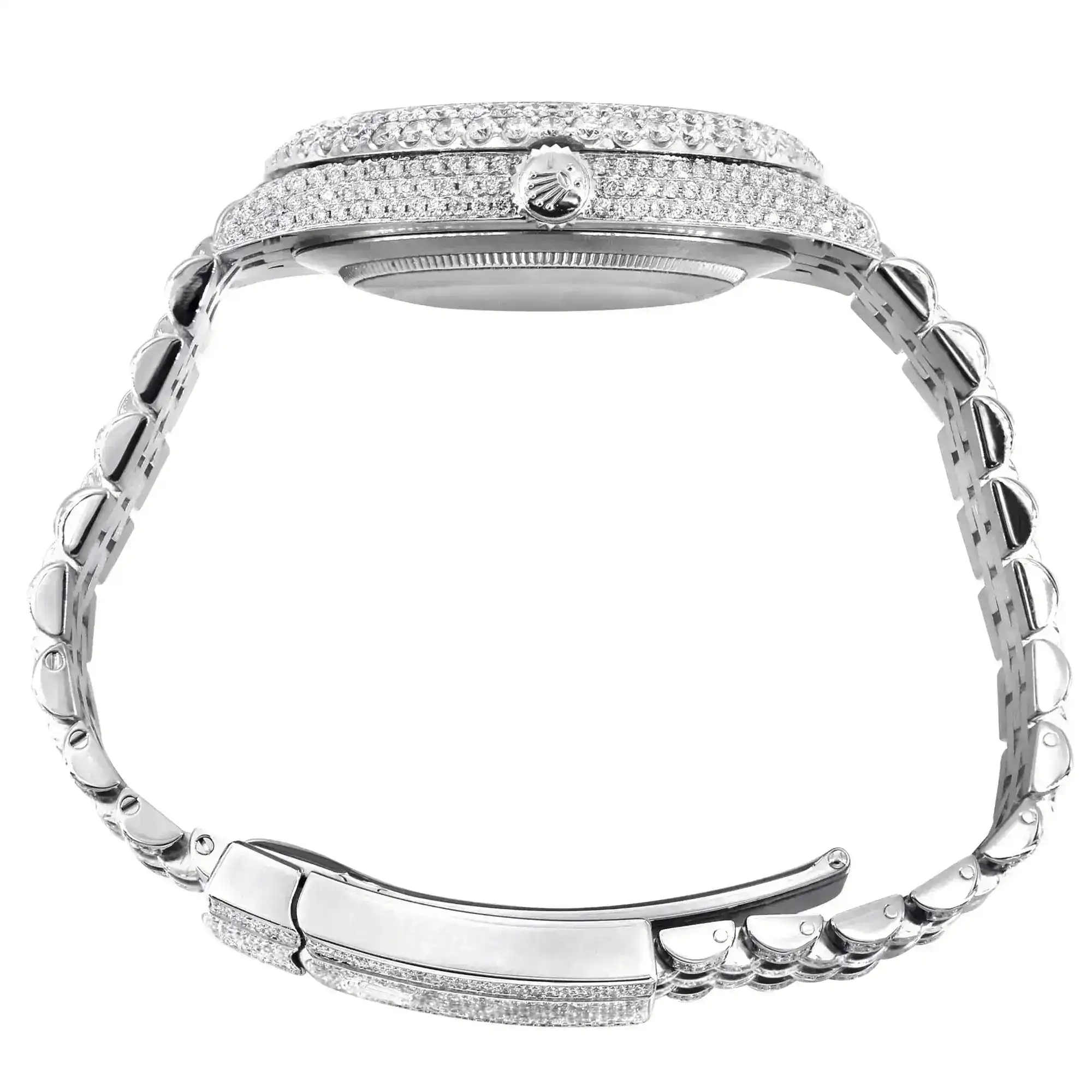 Fake Diamond Watch Iced Out Rolex Replica e069