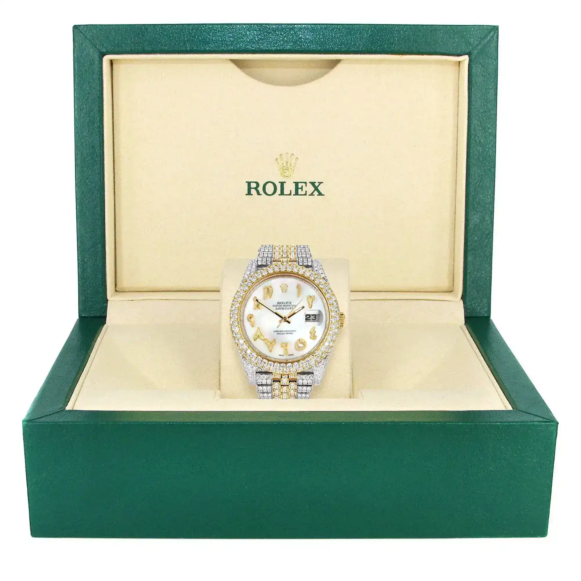 Fake Diamond Watch Iced Out Rolex Replica e254