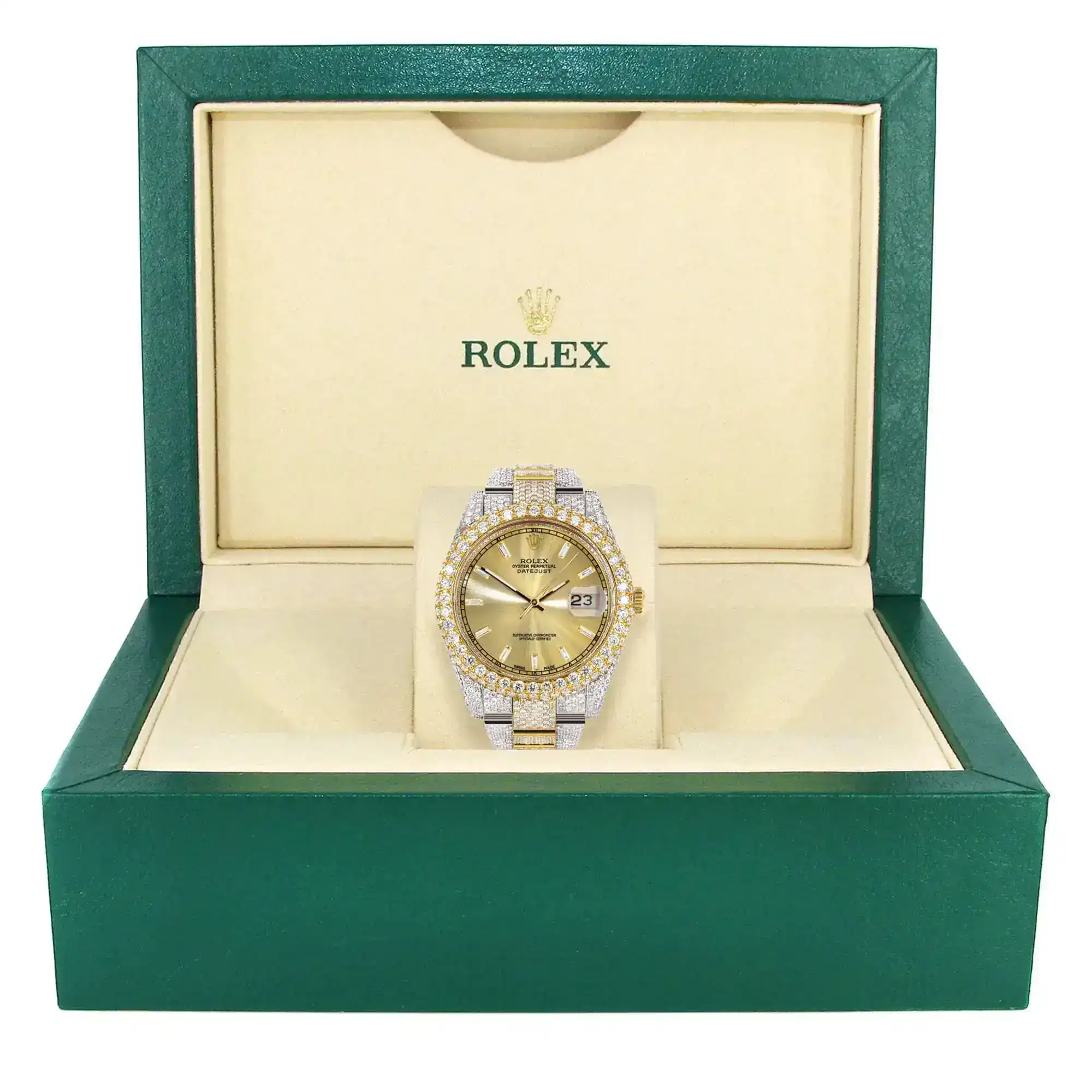 Fake Diamond Watch Iced Out Rolex Replica f113