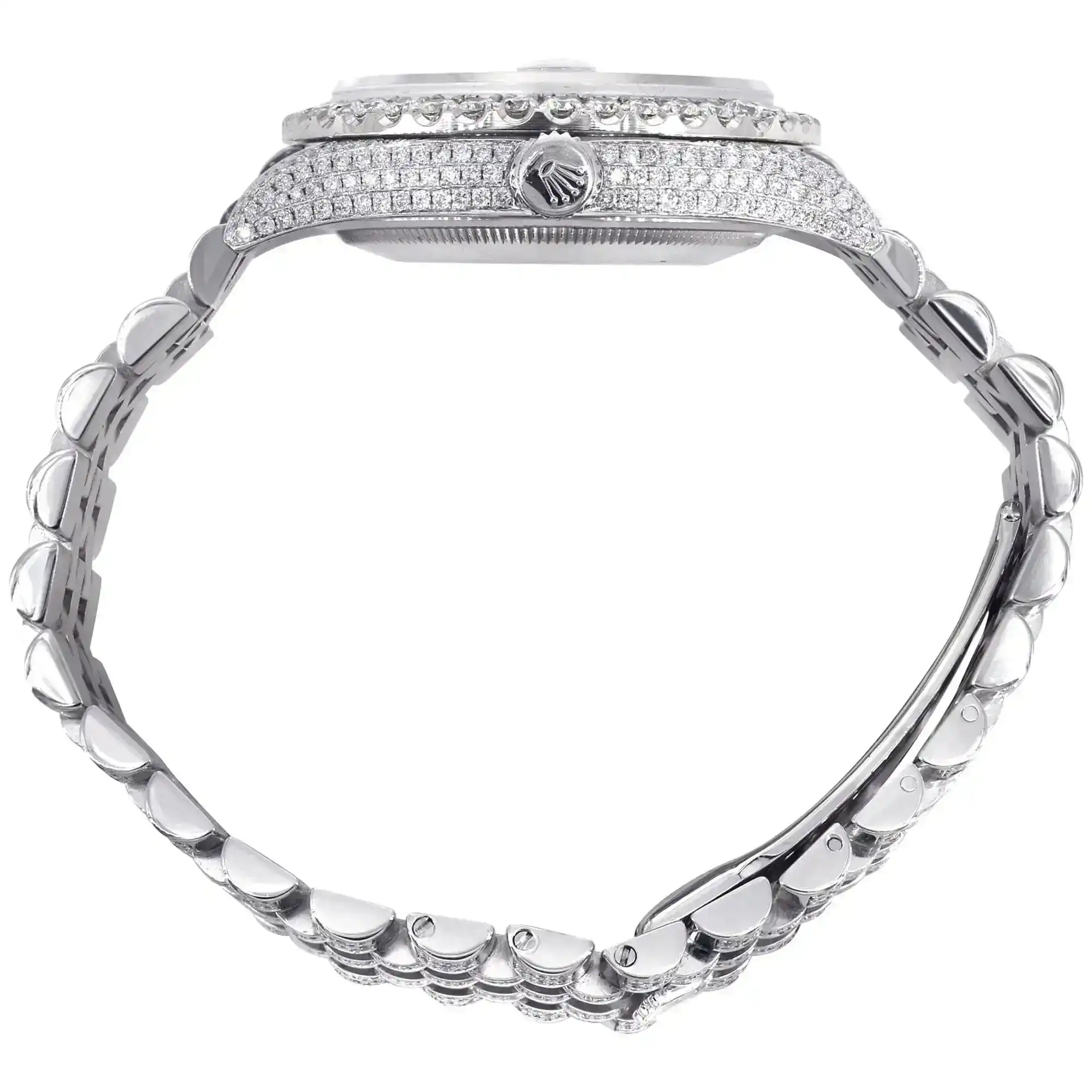 Fake Diamond Watch Iced Out Rolex Replica f285