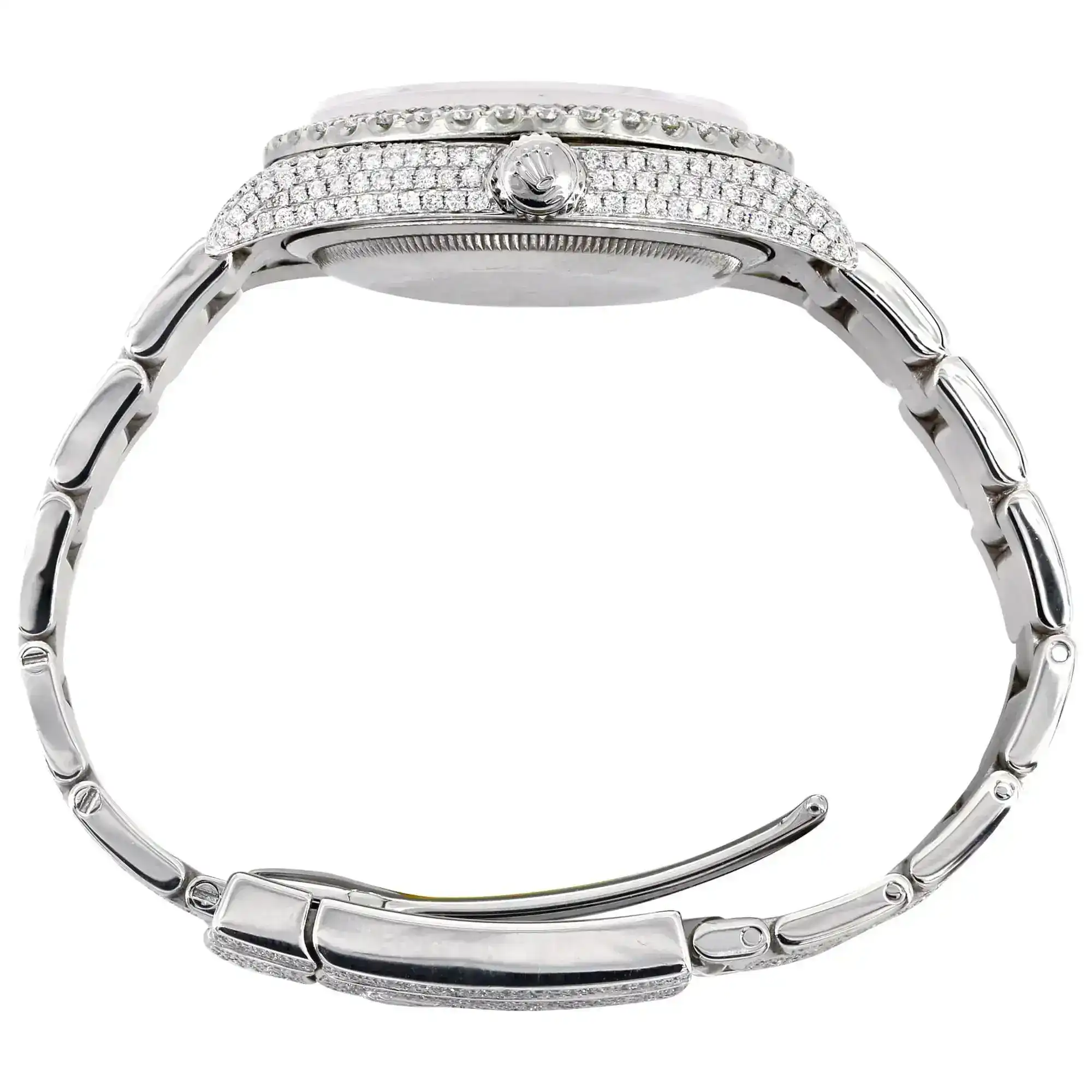 Fake Diamond Watch Iced Out Rolex Replica f358