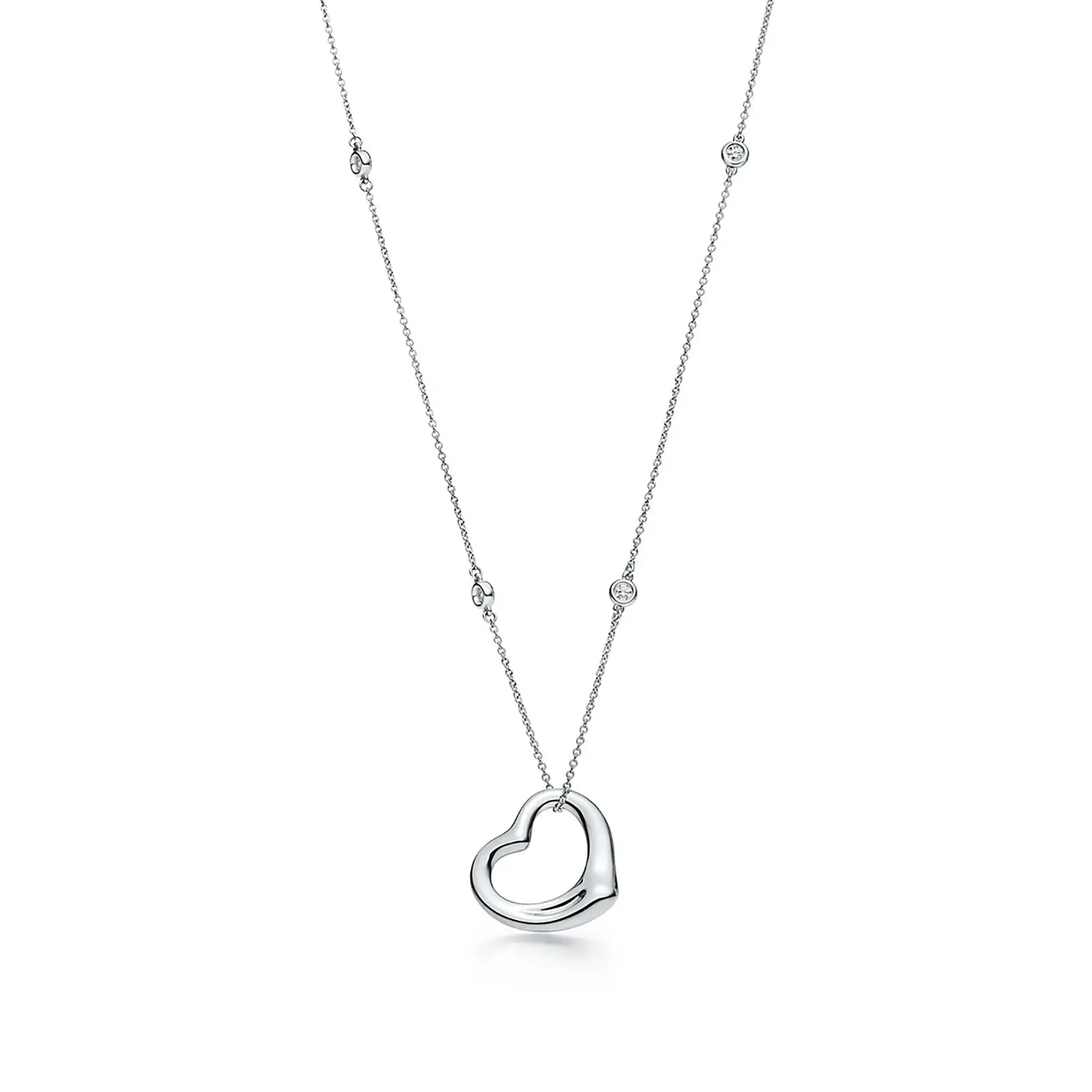 Fake Tiffany Jewelry elsa perettidiamonds by the yard open heart pendant 60700176 973341 ED