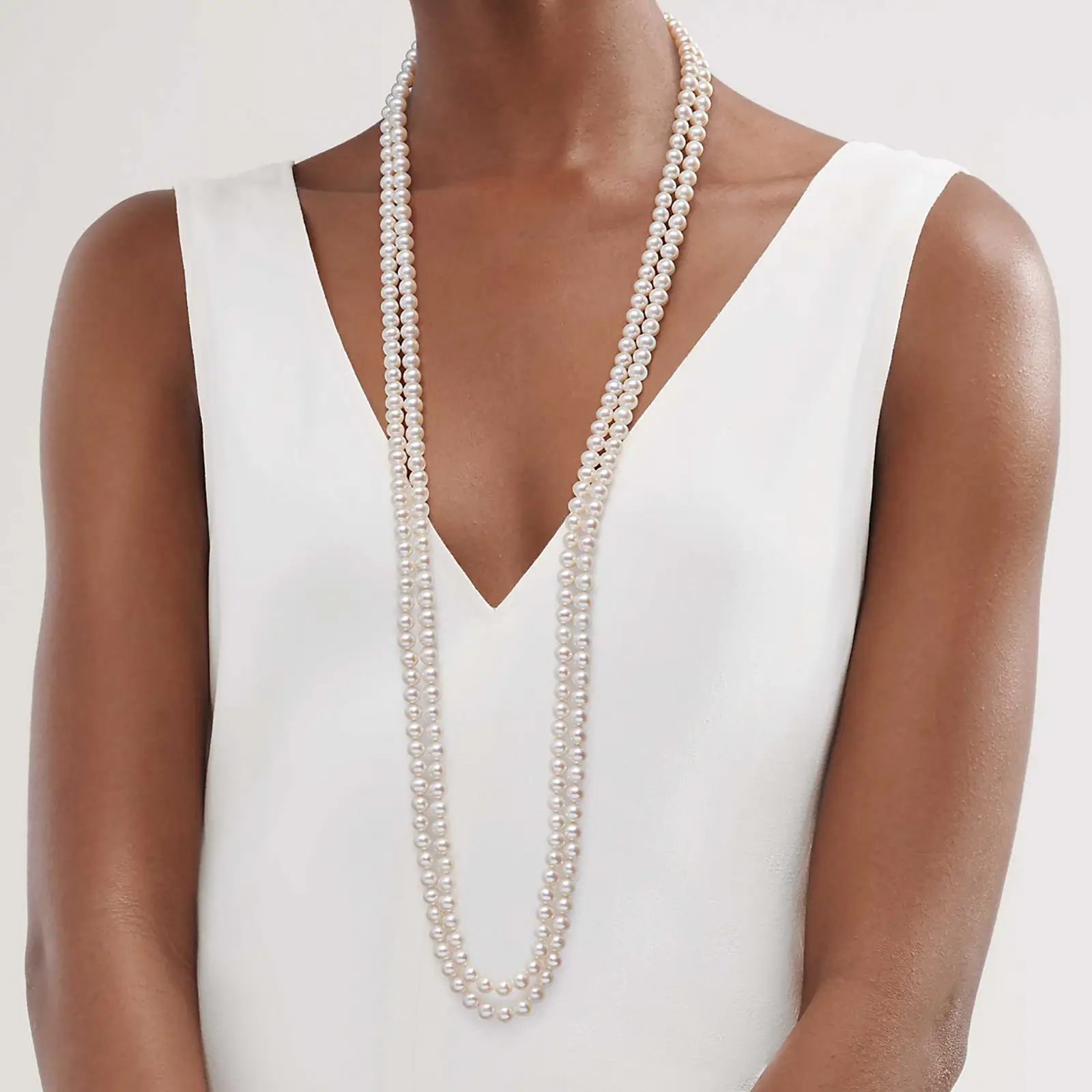 Fake Tiffany Jewelry ziegfeld collectionpearl wrap necklace 32803563 1051853 SV 1