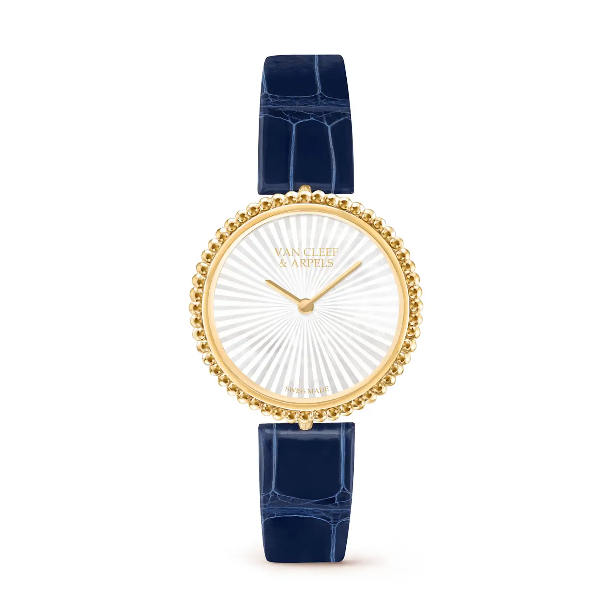 Fake Van Cleef Dupe Perlee Replica Watch 30mm 18K VCARPER100