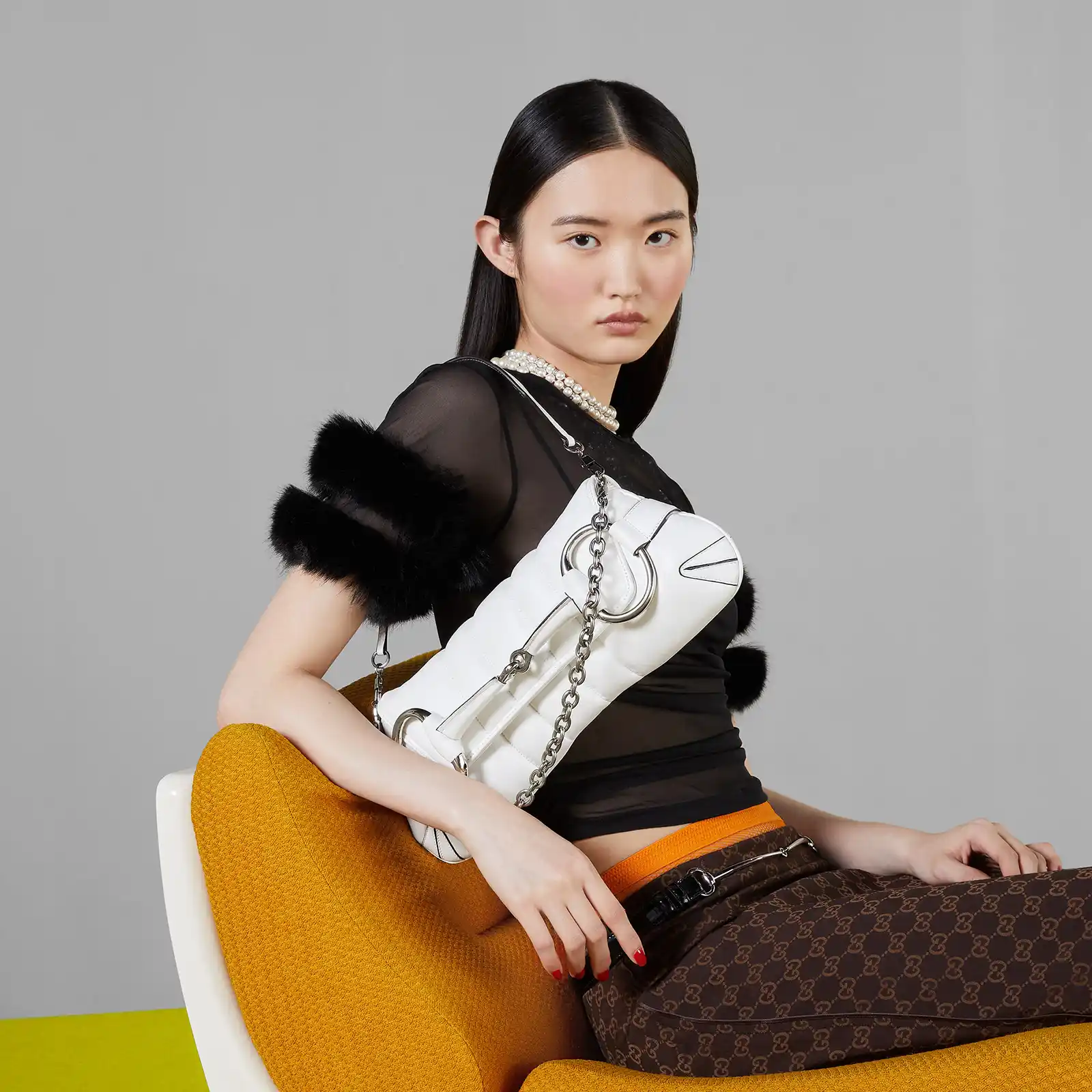 Replica Designer Bag GUCCI Horsebit Chain Medium Shoulder Bag - Image 5