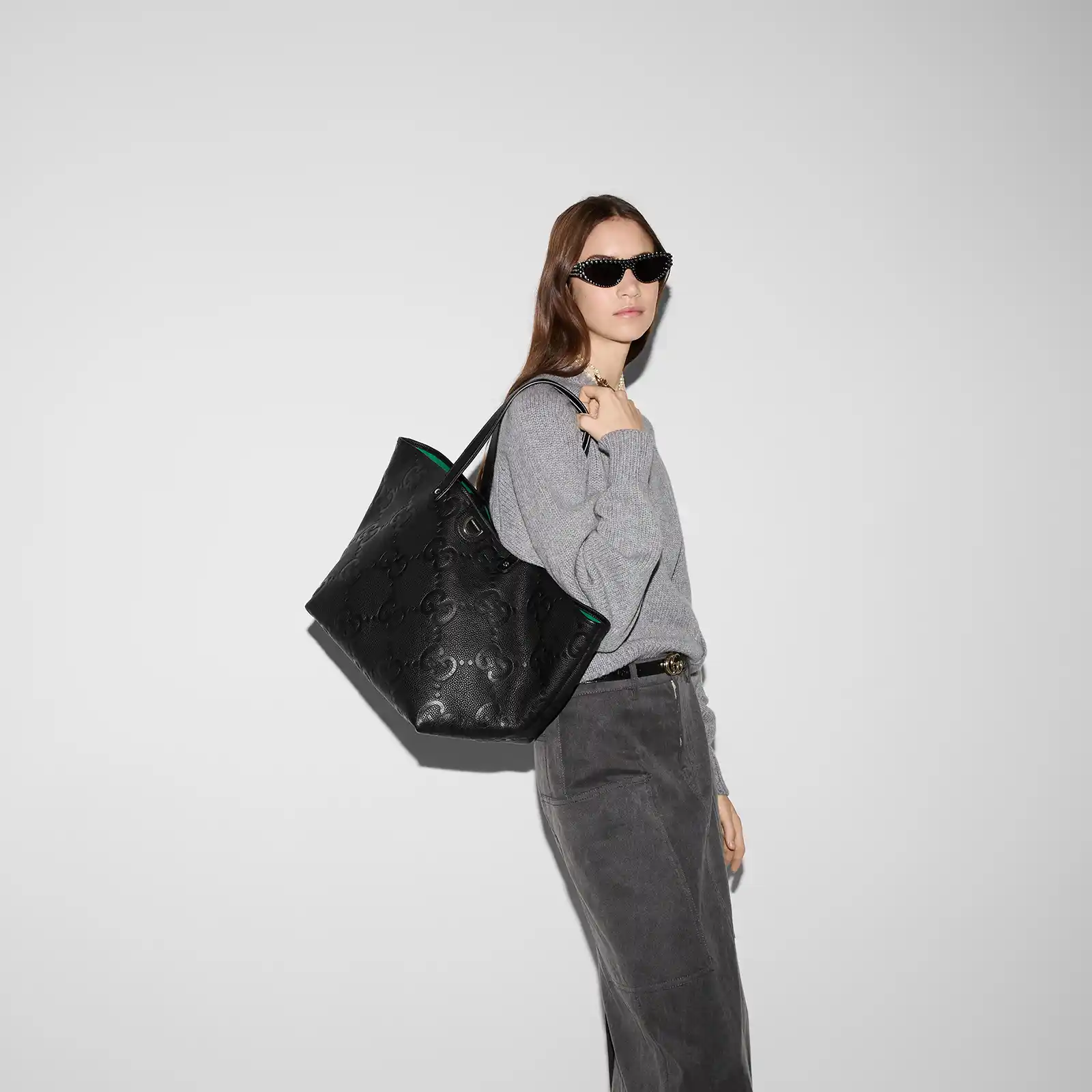 Replica Designer Bag GUCCI Medium Jumbo GG Tote Bag - Image 5