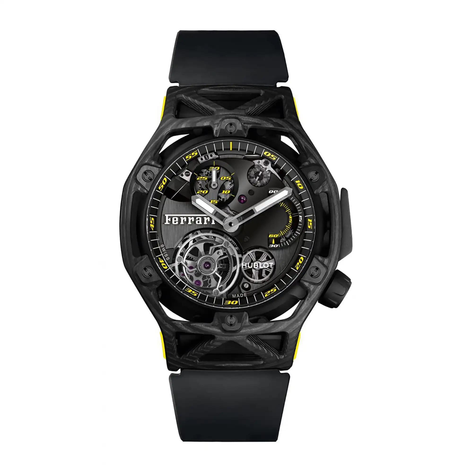 Hublot Replica Watch Techframe Ferrari Tourbillon Chronograph Carbon 408 QU 0129 RX
