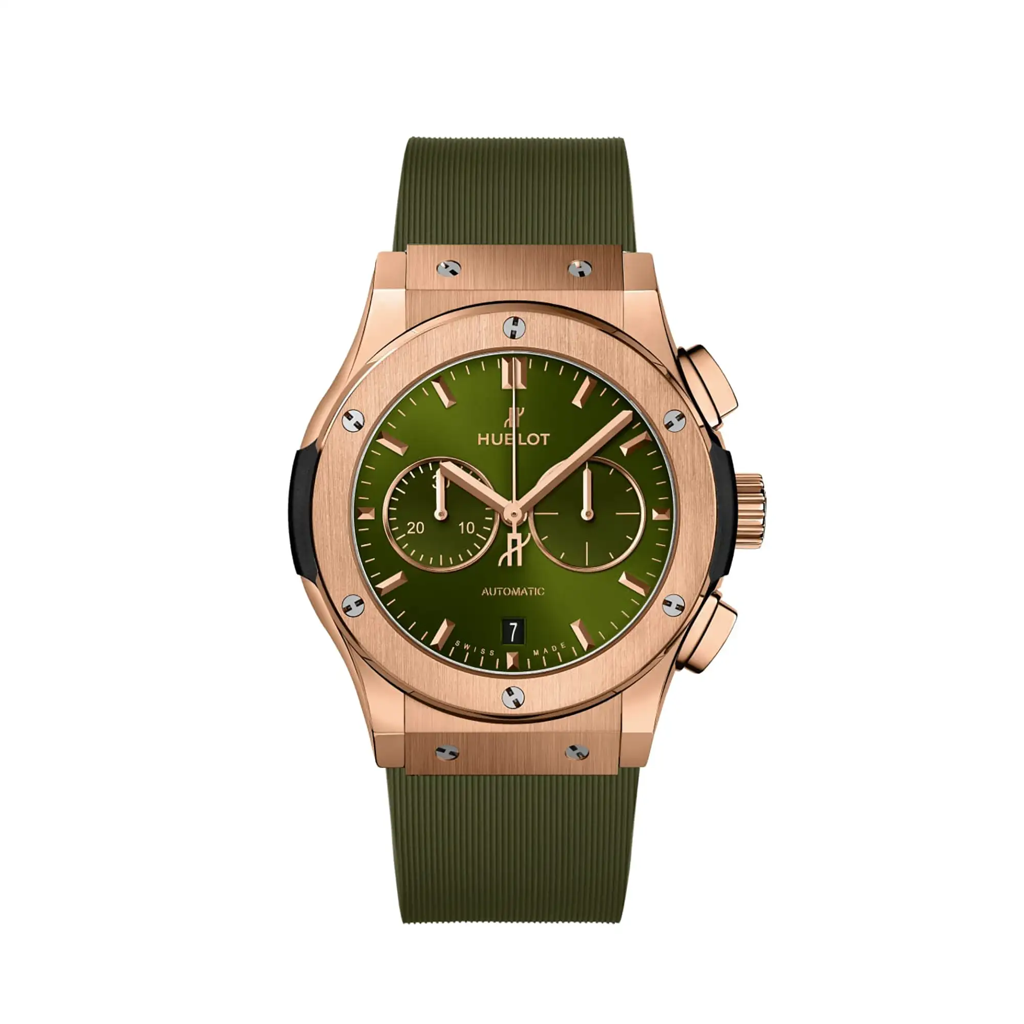 Hublot Replicas Classic Fusion Chronograph King Gold Green 541 OX 8980 RX