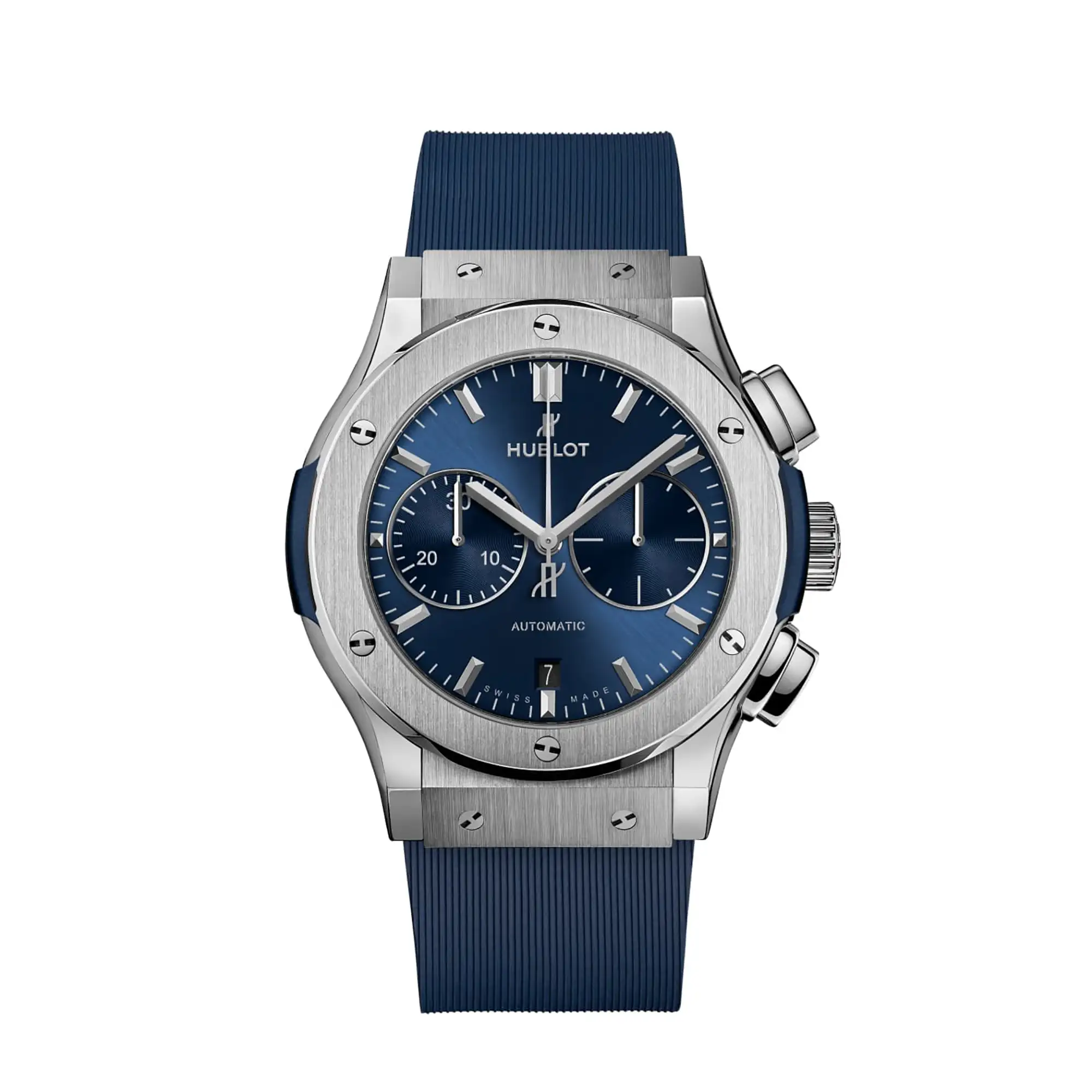 Hublot Replicas Classic Fusion Chronograph Titanium Blue 45MM 521 NX 7170 RX