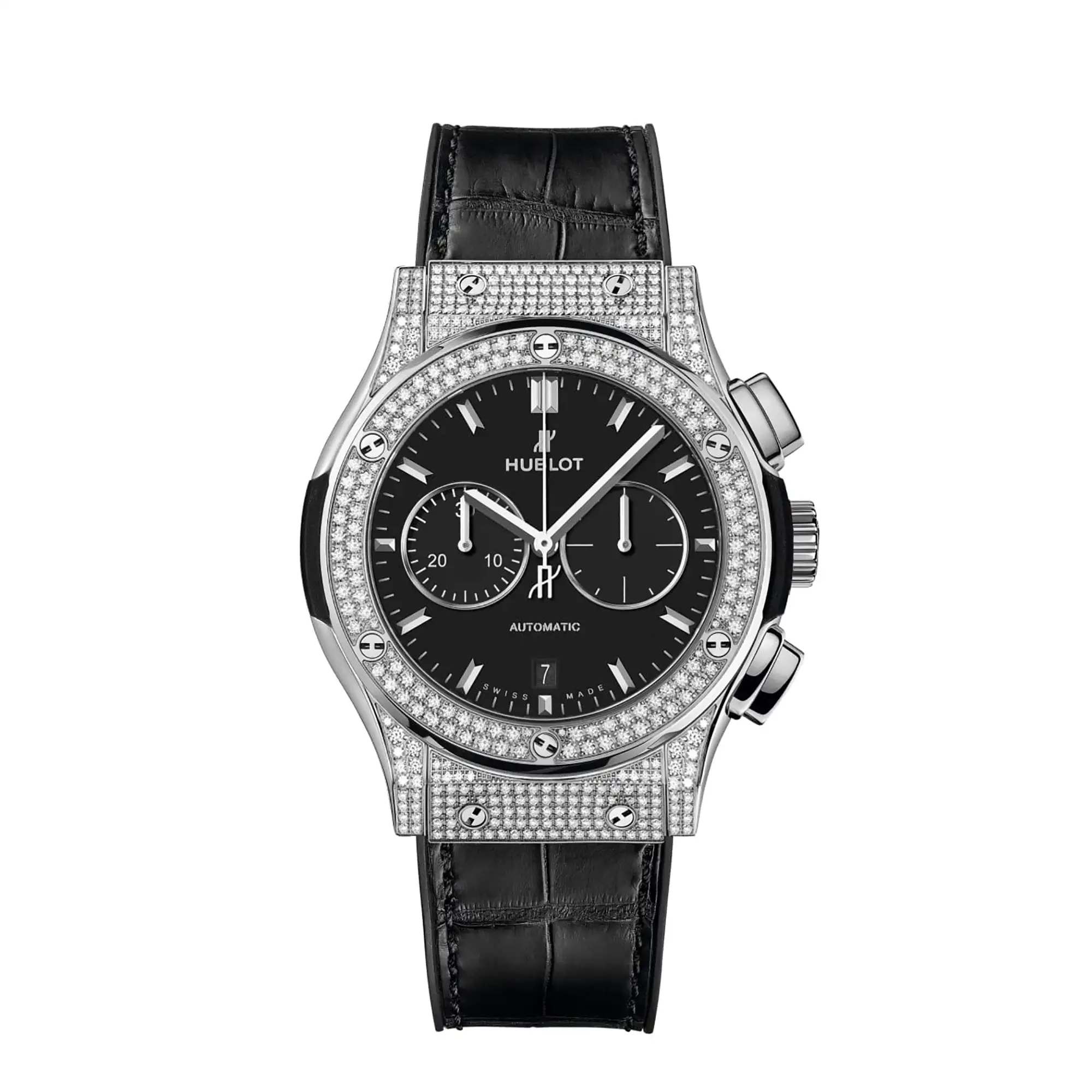 Hublot Replicas Classic Fusion Chronograph Titanium Pave 42MM 541 NX 1171 LR 1704