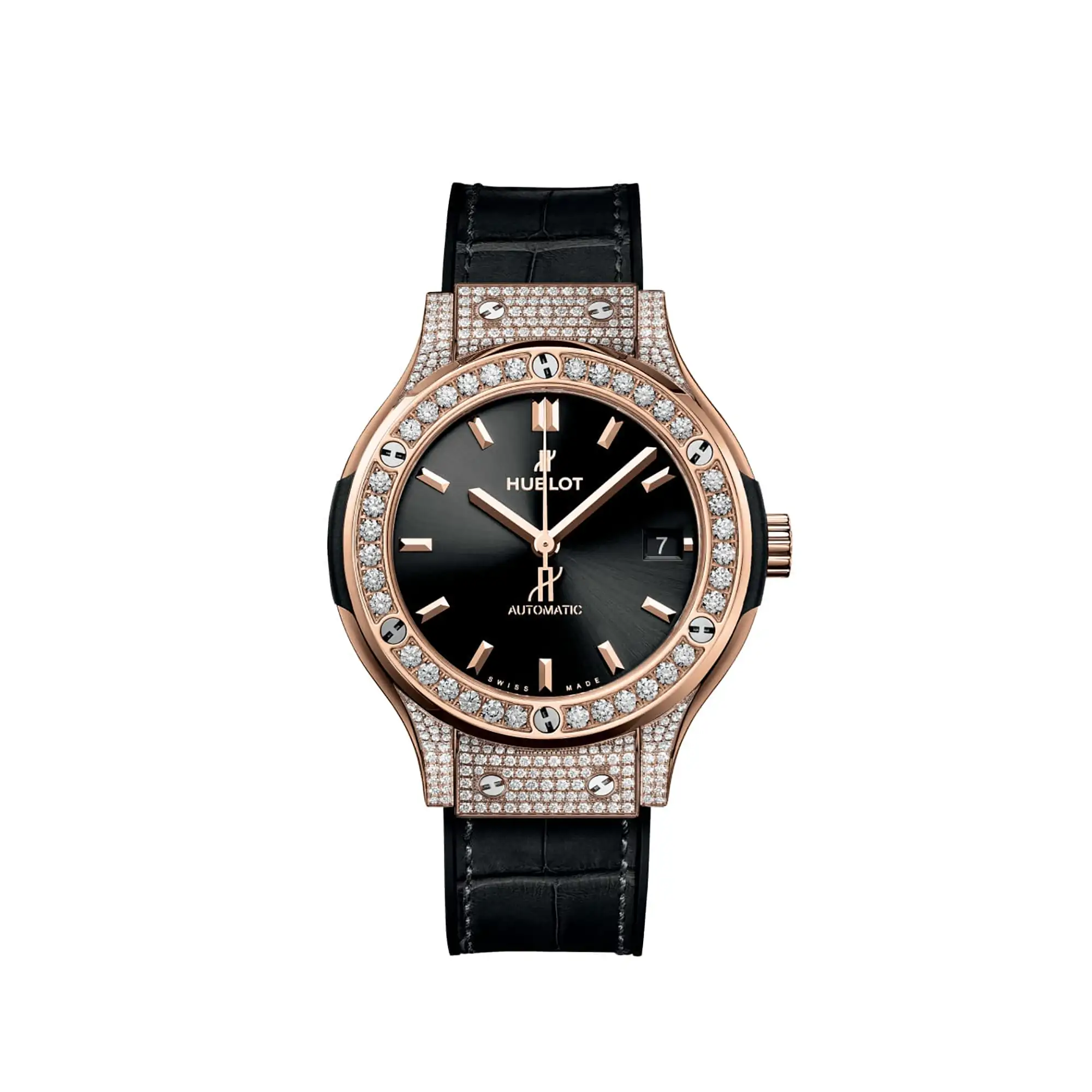 Hublot Replicas Classic Fusion King Gold Pave 38MM 565 OX 1480 LR 1604