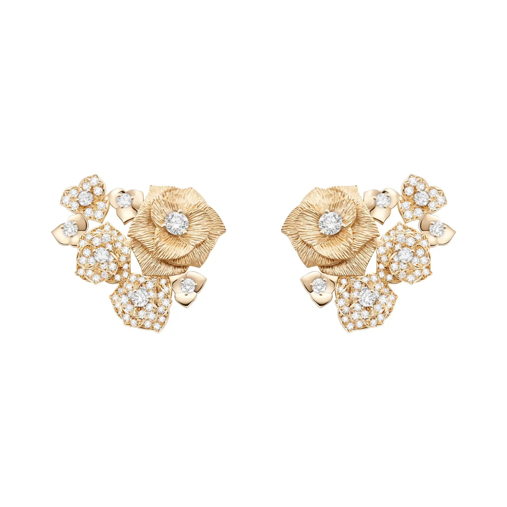 Piaget Rose earrings Rose Gold Diamond replica earrings G38U0085