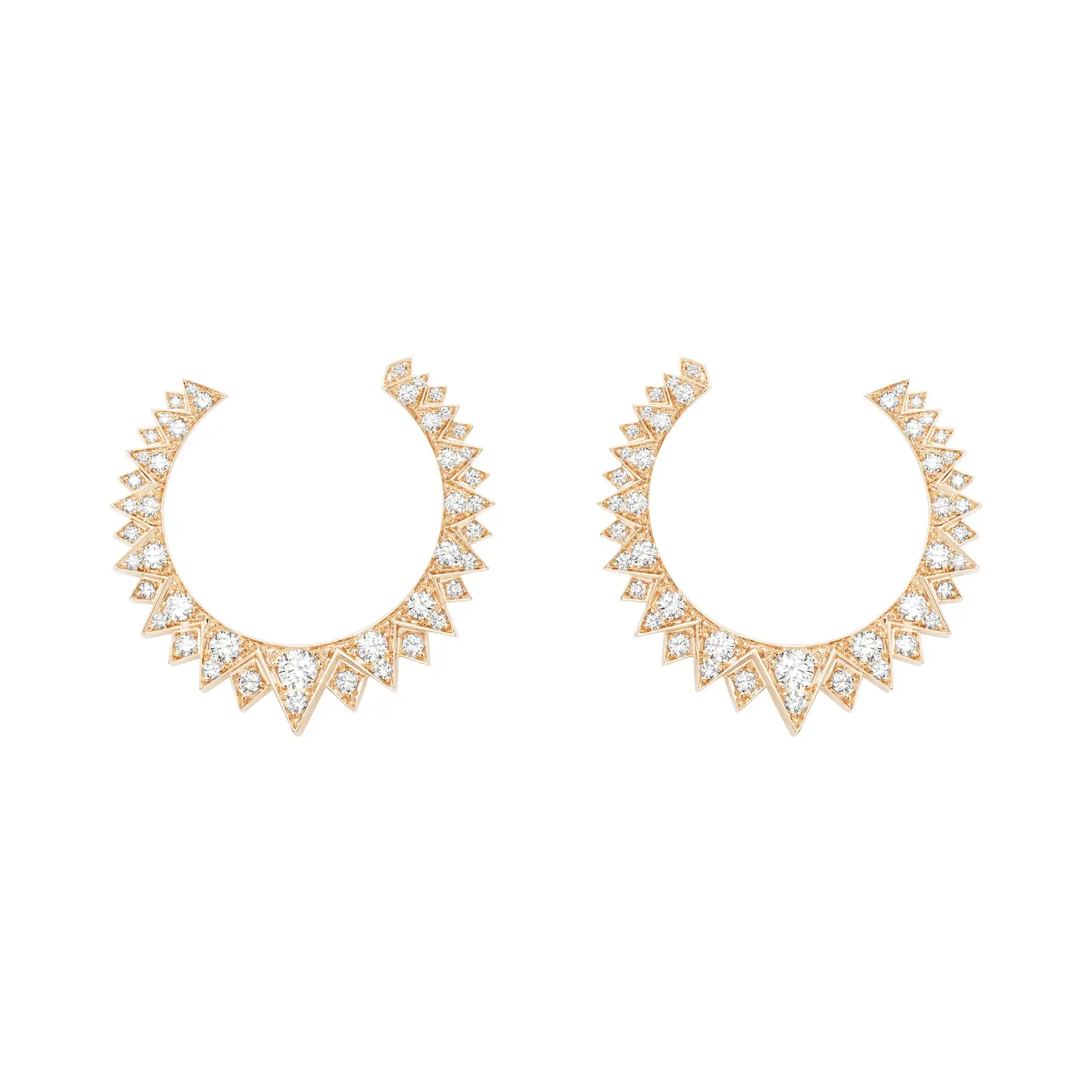 Piaget Sunlight earrings Rose Gold Diamond replica earrings G38L1D00