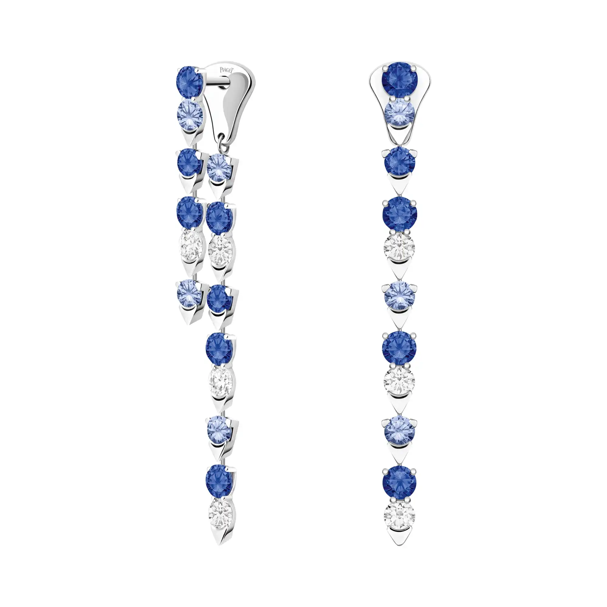Piaget Sunlight earrings White Gold Sapphire Diamond replica earrings G38R5700