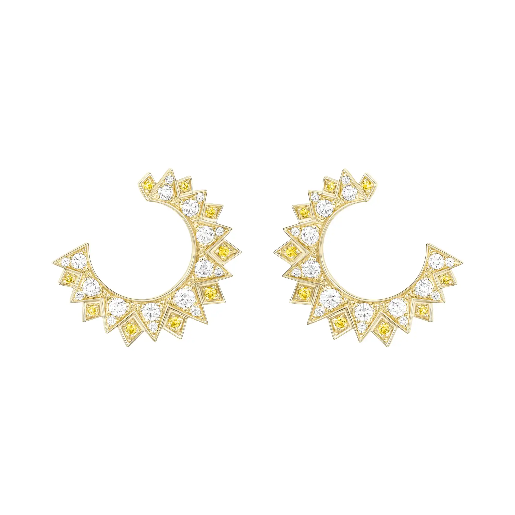 Piaget Sunlight earrings Yellow Gold Yellow Sapphire Diamond replica earrings G38R7500