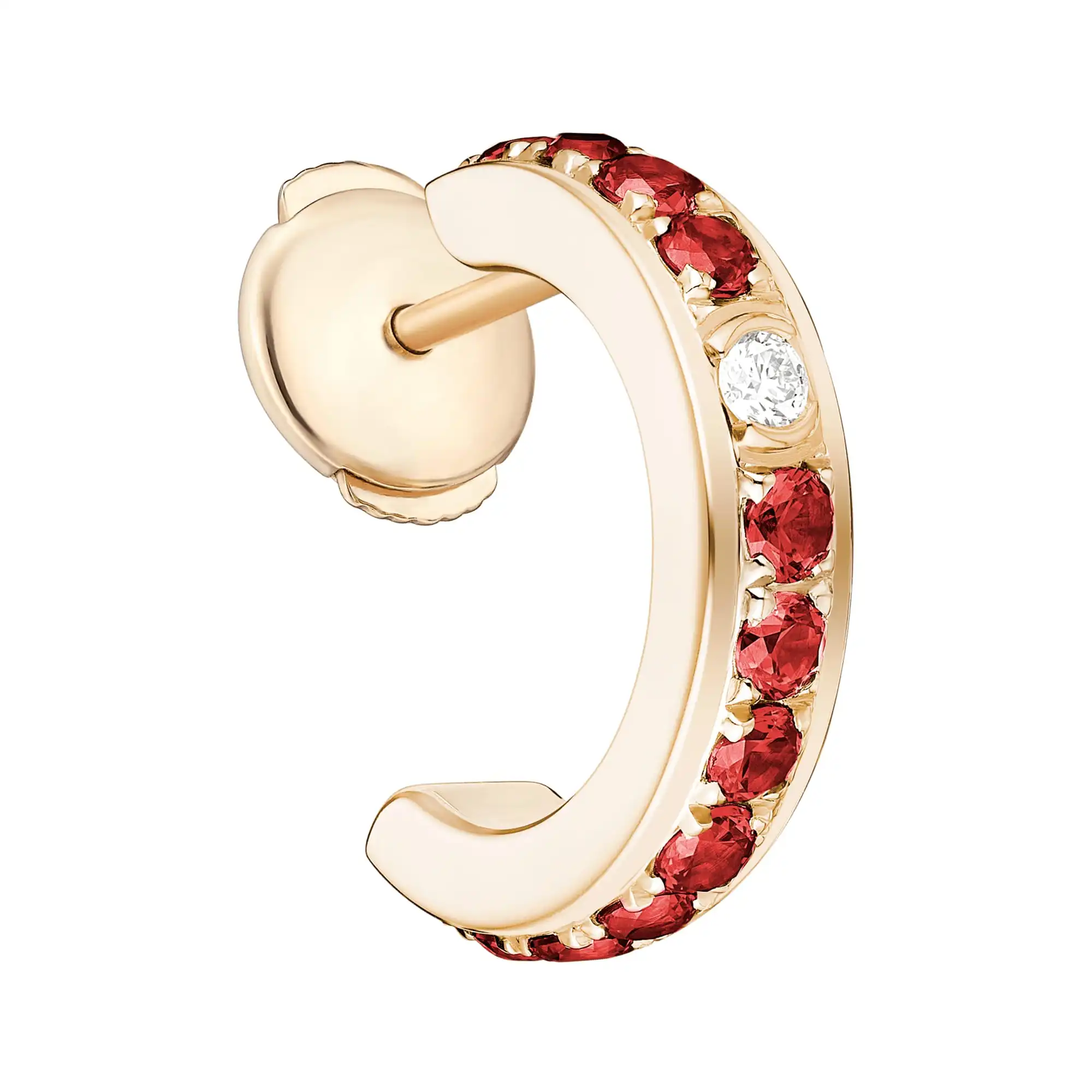 Possession single earring Rose Gold Ruby Diamond replica earrings G38P3A00