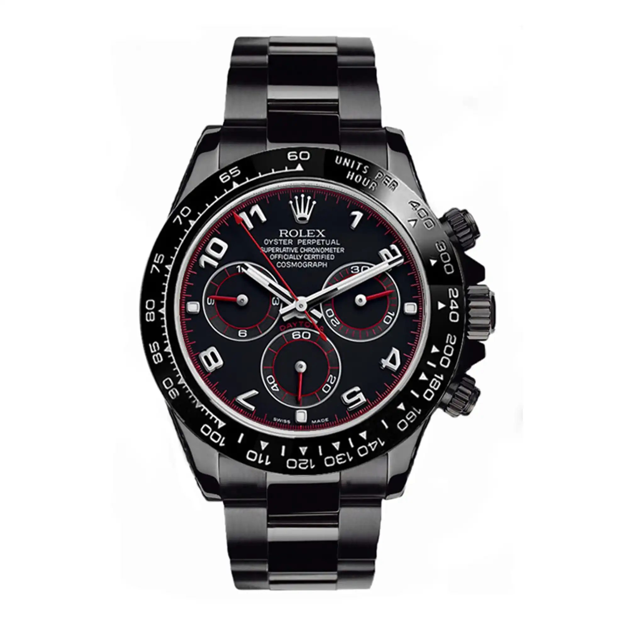 ROLEX REPLICA SUPER CLONE WATCHES CERAMIC DAYTONA 116520R DLC PVD 116520CRDLC