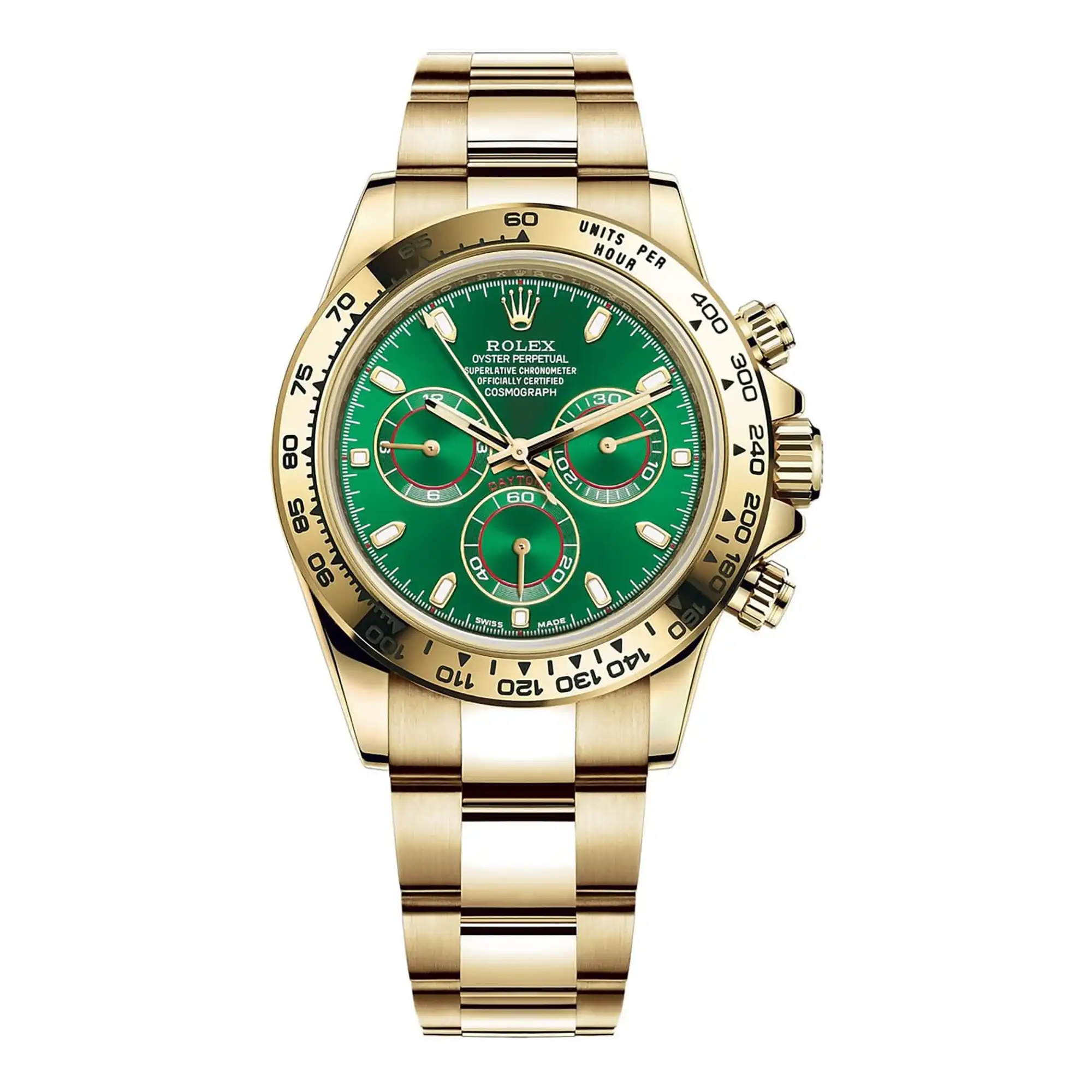 ROLEX REPLICA WATCH YELLOW GOLD DAYTONA 116508 GREEN 116508 0013