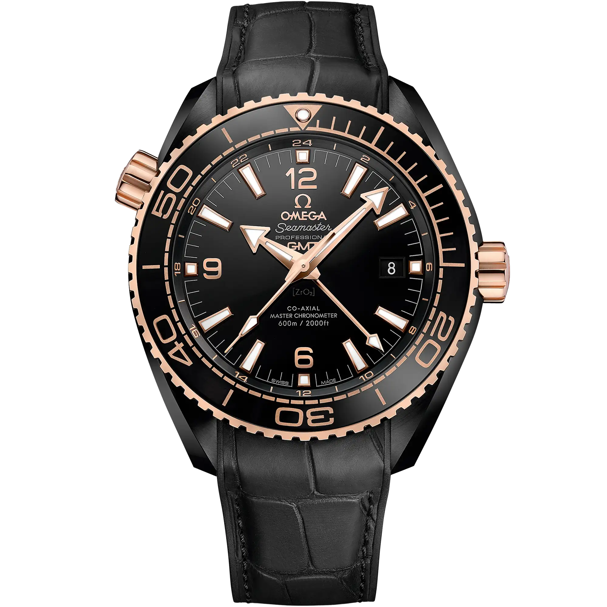 Replica omega seamaster planet ocean 600m co axial master chronometer gmt 45 5 mm 21563462201001 98685e