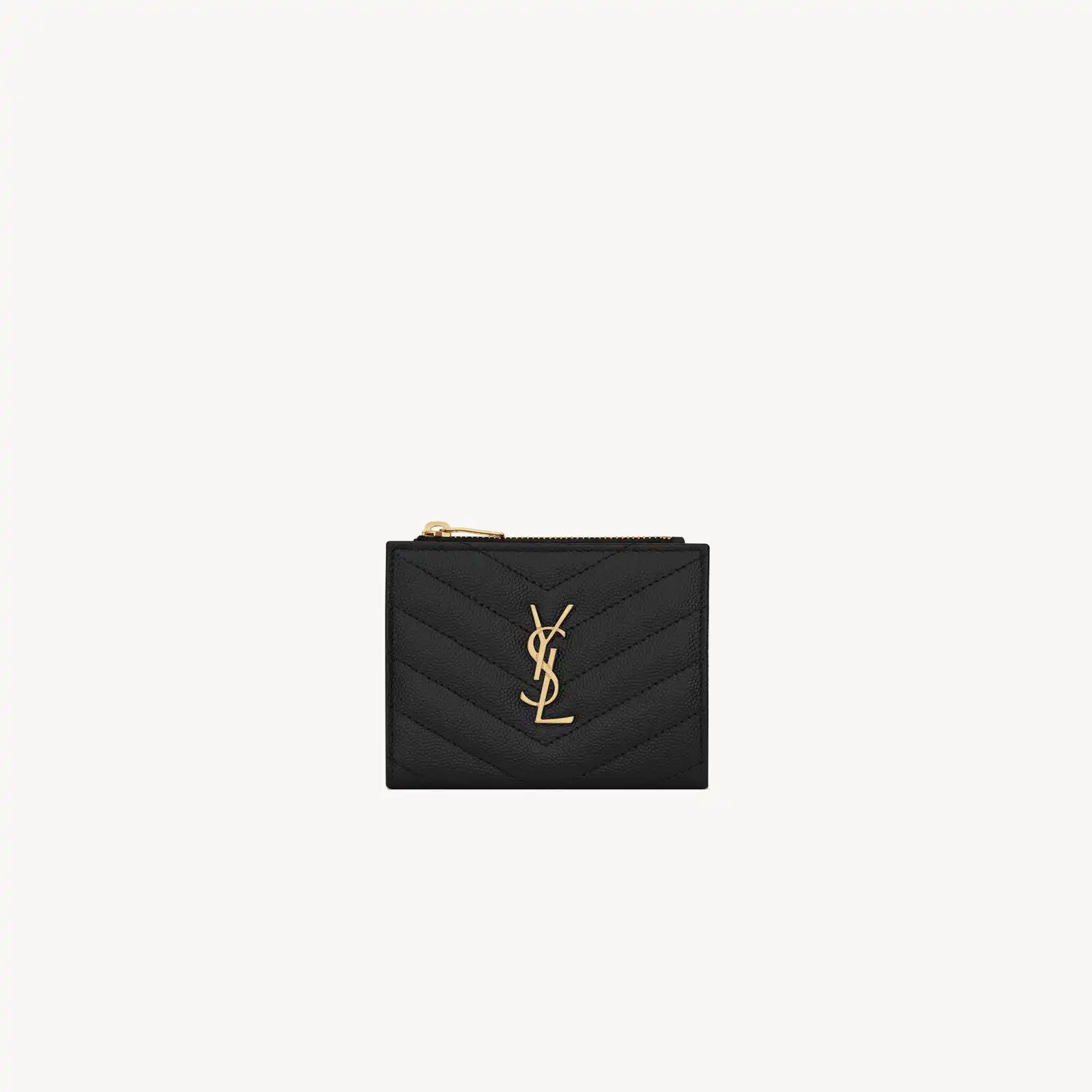 YSL Replica cassandre matelasse bi fold wallet in grain de poudre leather 575879BOW011000