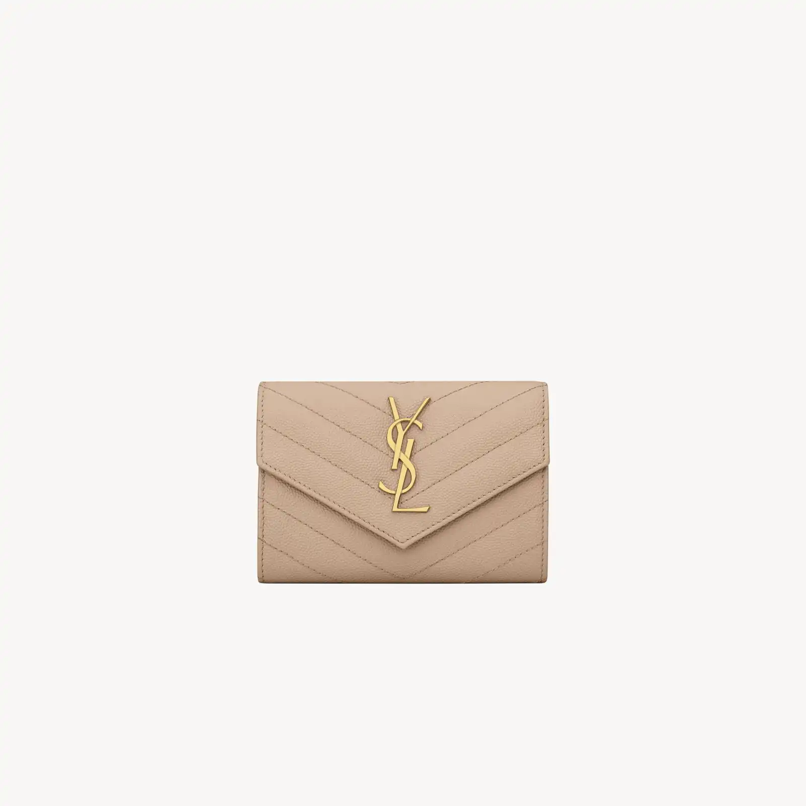 YSL Replica cassandre matelasse small envelope wallet in grain de poudre leather 414404BOW012721