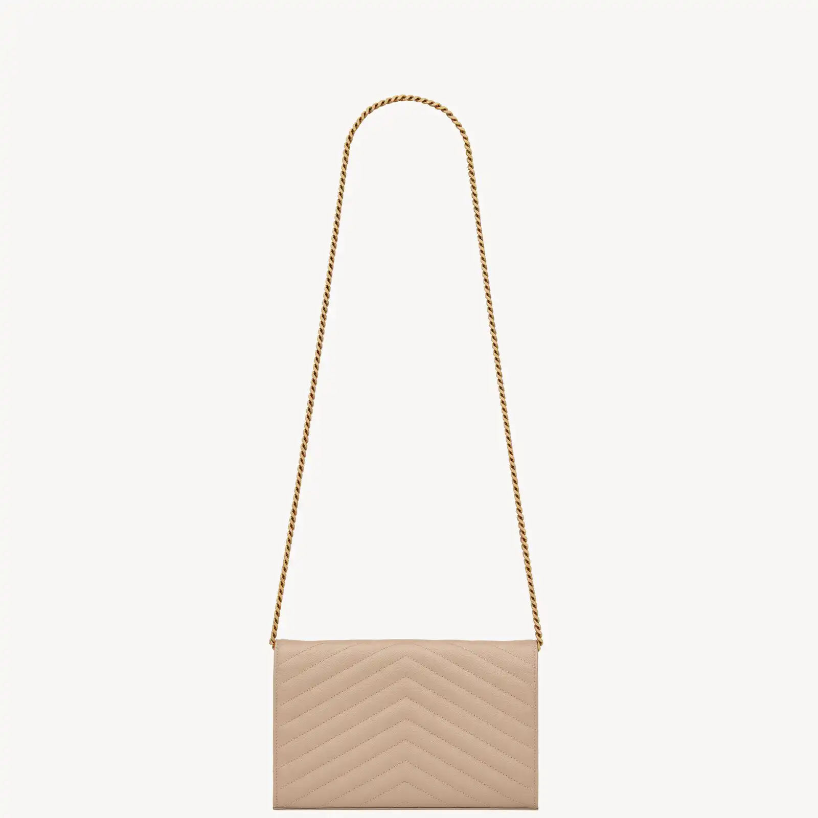 YSL Replica classic cassandre chain wallet in grain de poudre leather 377828BOW012721 B