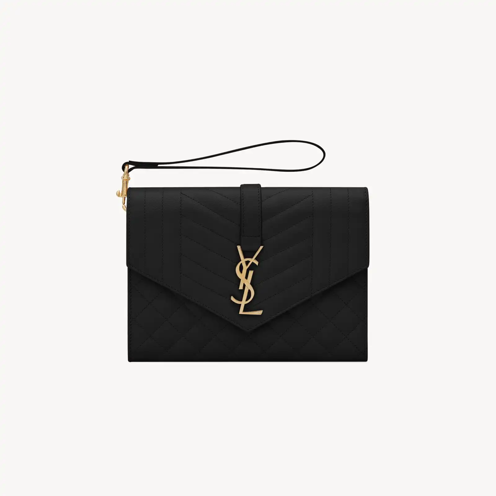 YSL Replica envelope flap pouch in mix matelasse grain de poudre leather 651030BOW911000