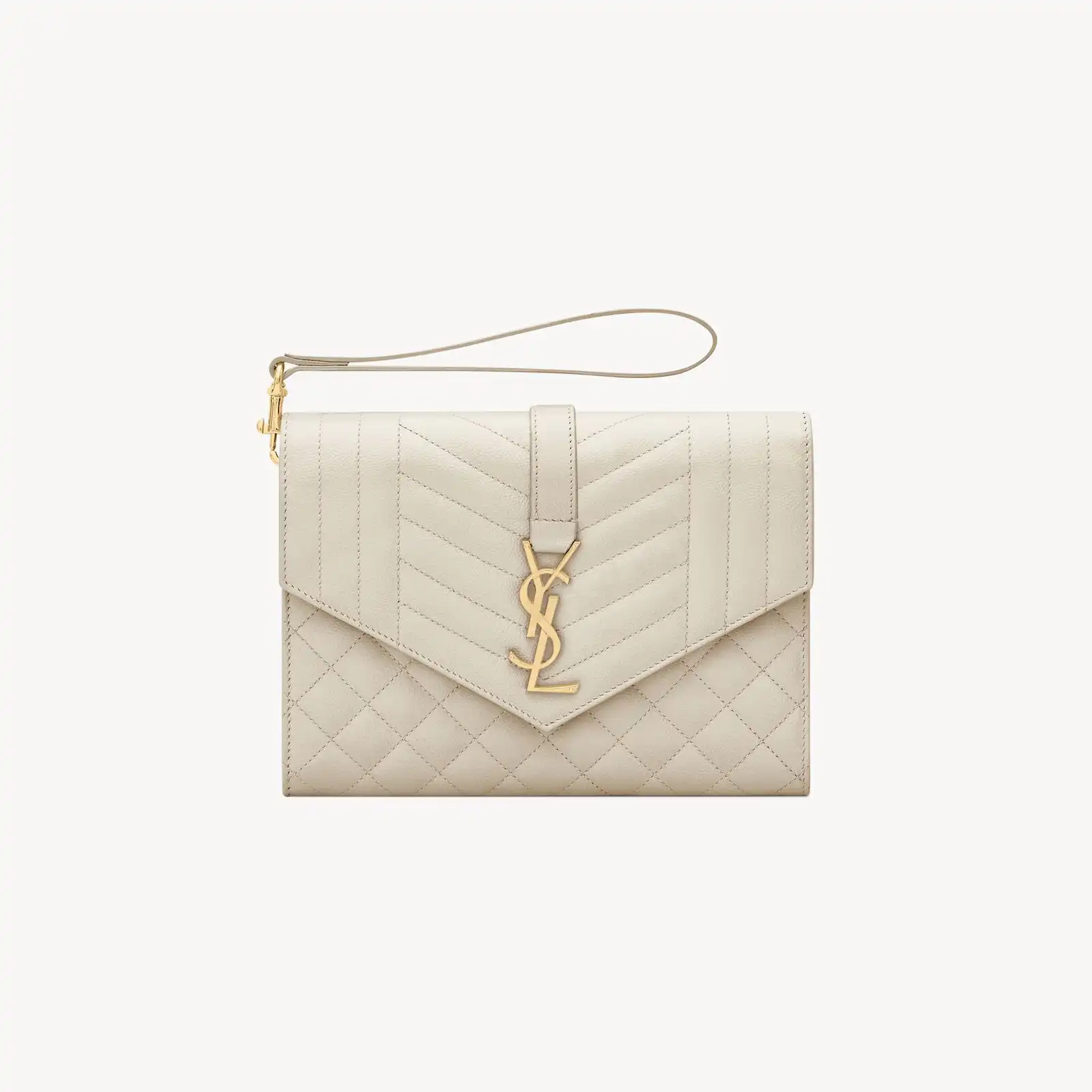 YSL Replica envelope flap pouch in mix matelasse grain de poudre leather 651030BOW919207