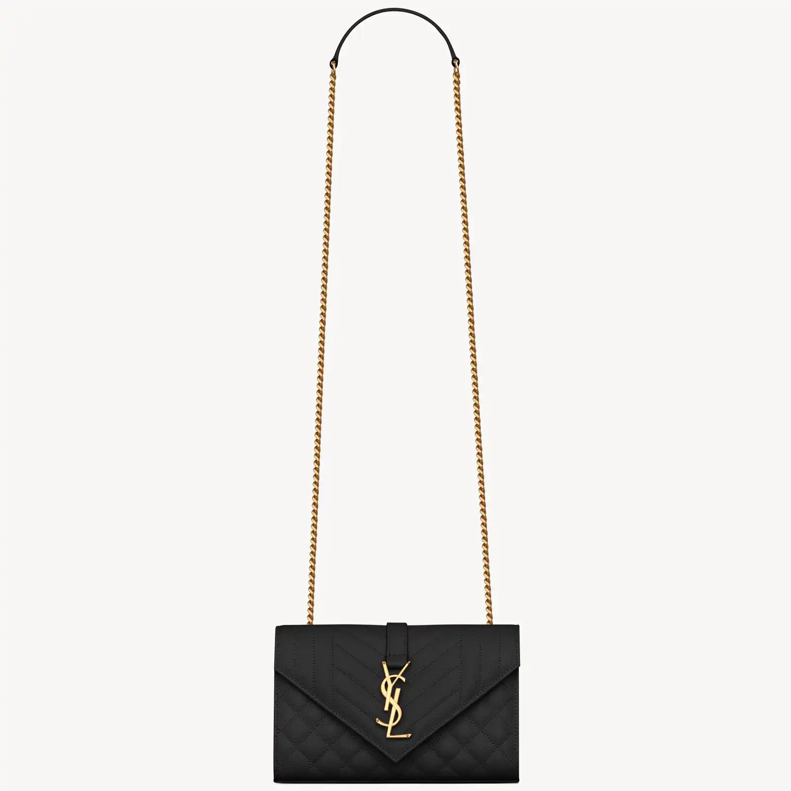YSL Replica envelope small in quilted grain de poudre embossed leather 600195BOW911000