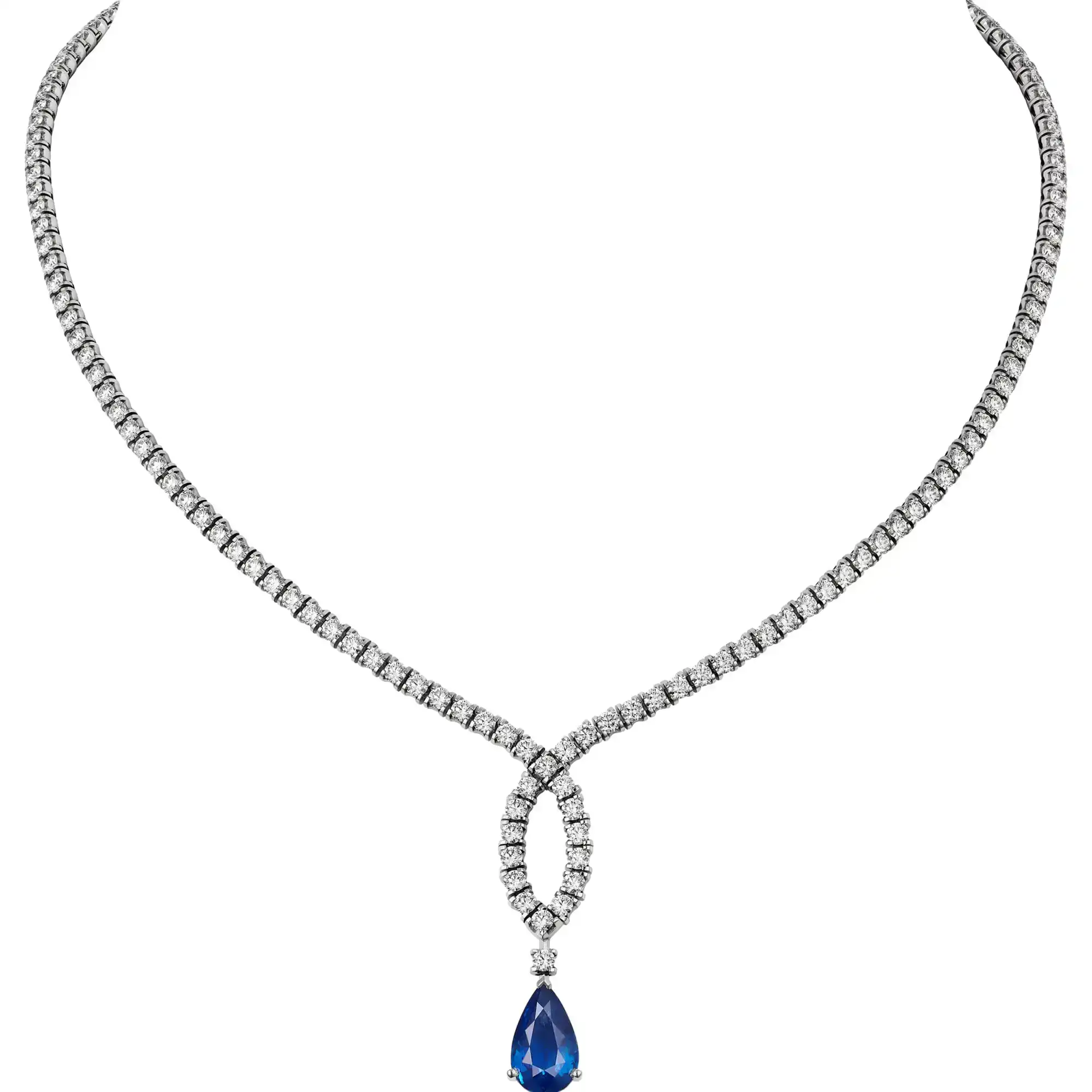 cartier replica necklace white gold set with a Cartier H7000513
