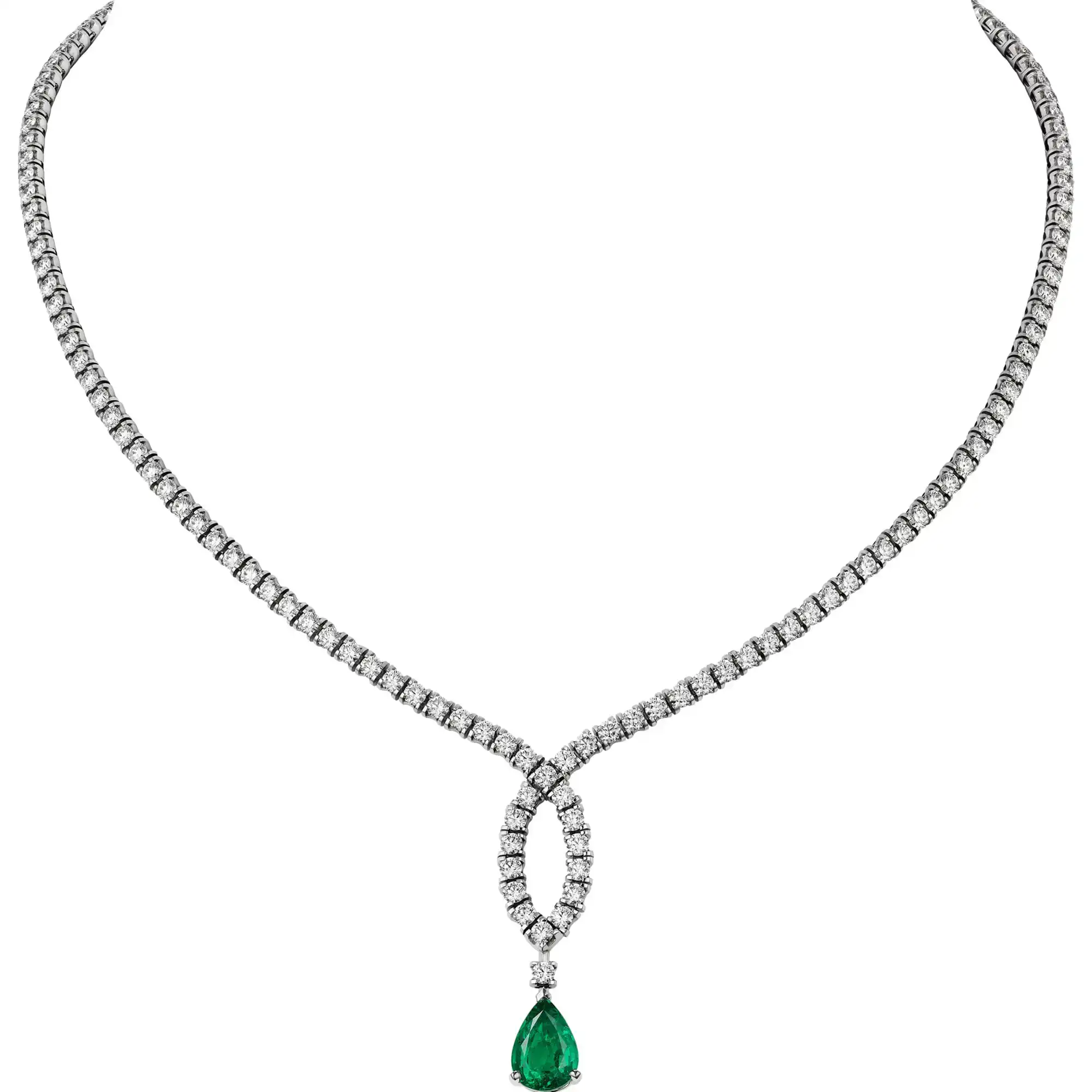 cartier replica necklace white gold set with an Cartier H7000494