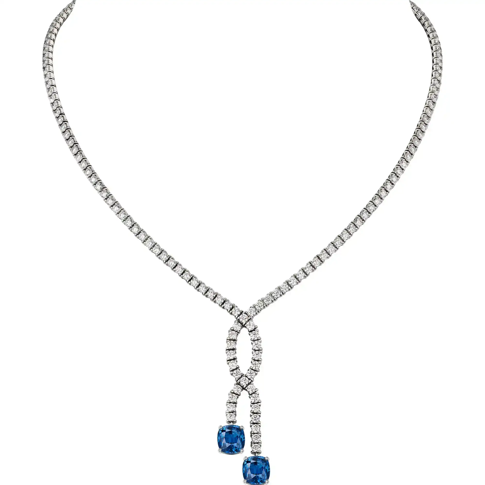 cartier replica necklace white gold set with two Cartier H7000515