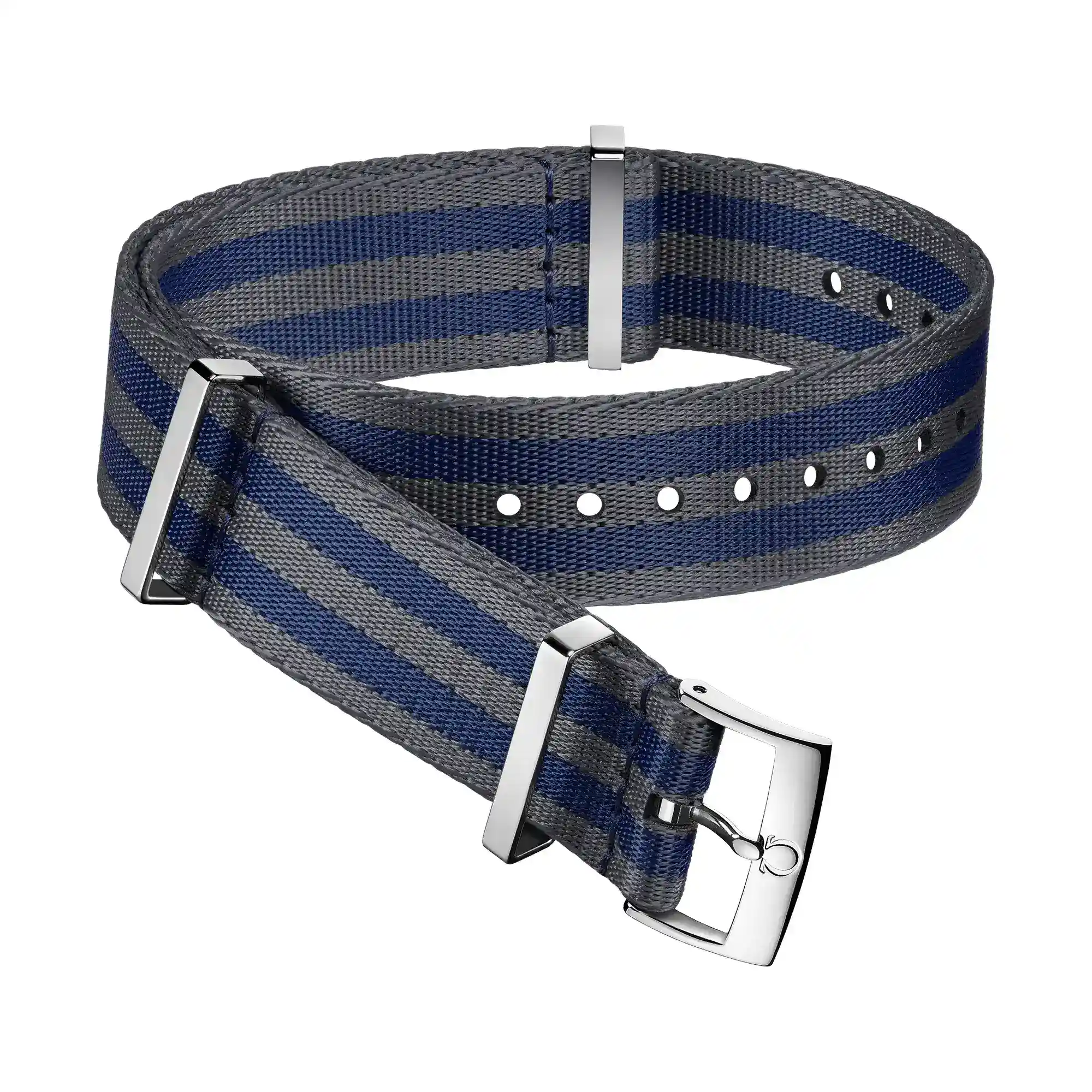 omega nato polyamide 5 stripe grey and blue strap 031CWZ007884w d4a3ec