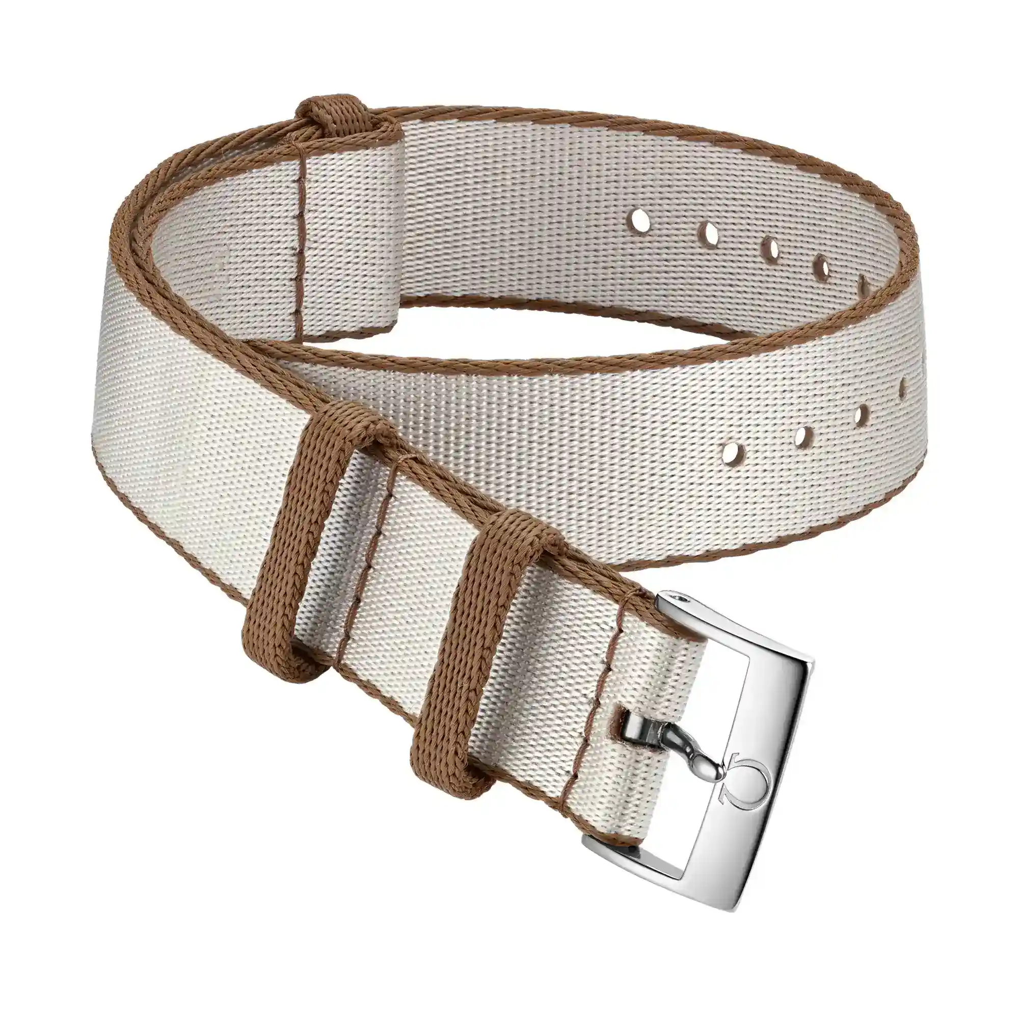 omega nato polyamide beige strap brown bordered 031CWZ011322w 99d2d4