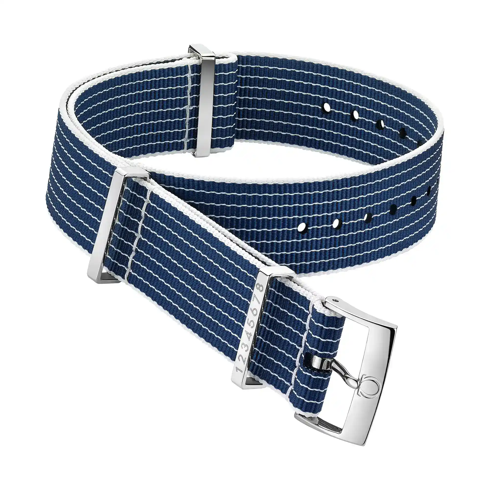 omega nato polyamide striped blue and white racetrack style strap 031CWZ005945w dc2fee