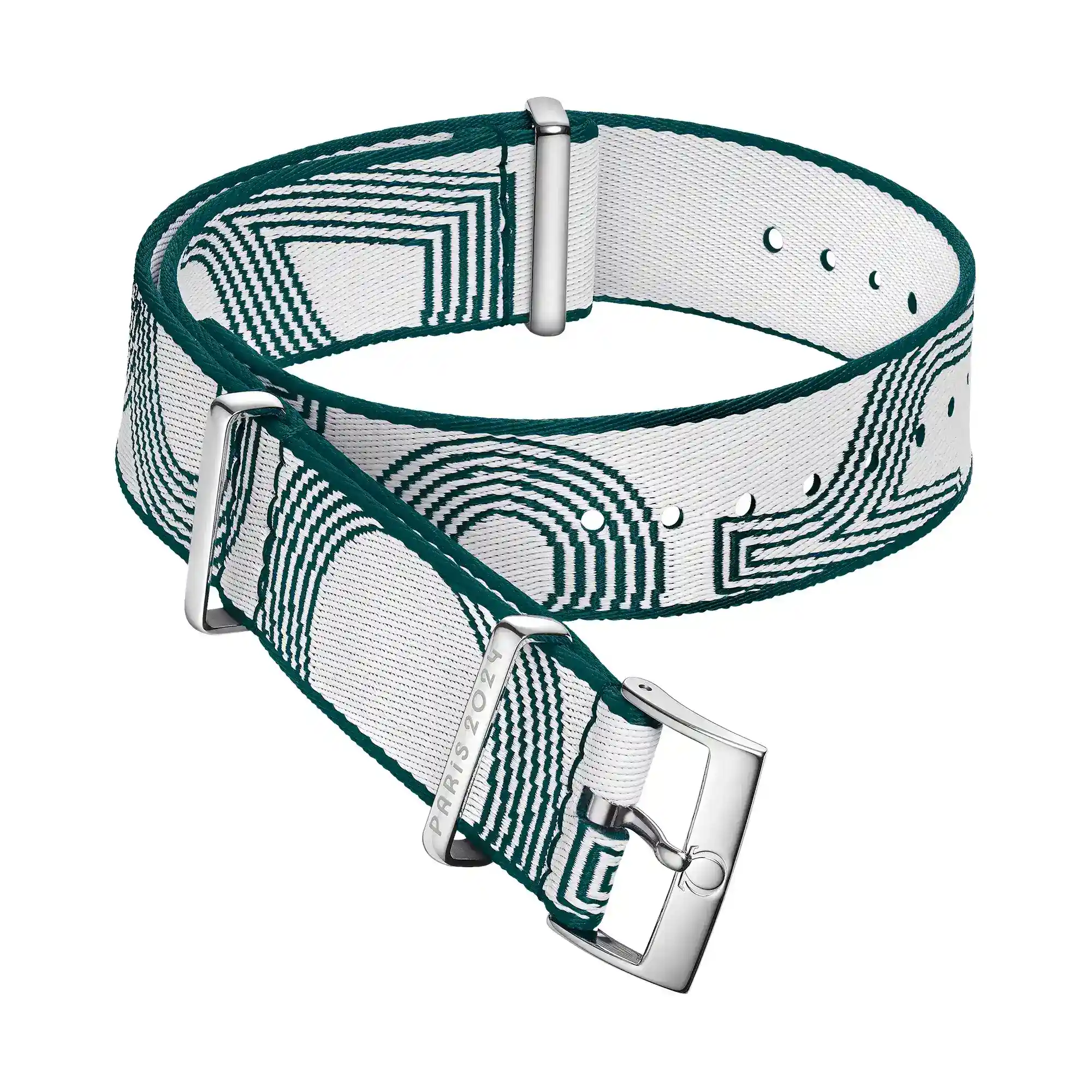 omega nato polyamide white and green strap 031Z019140W 50521d