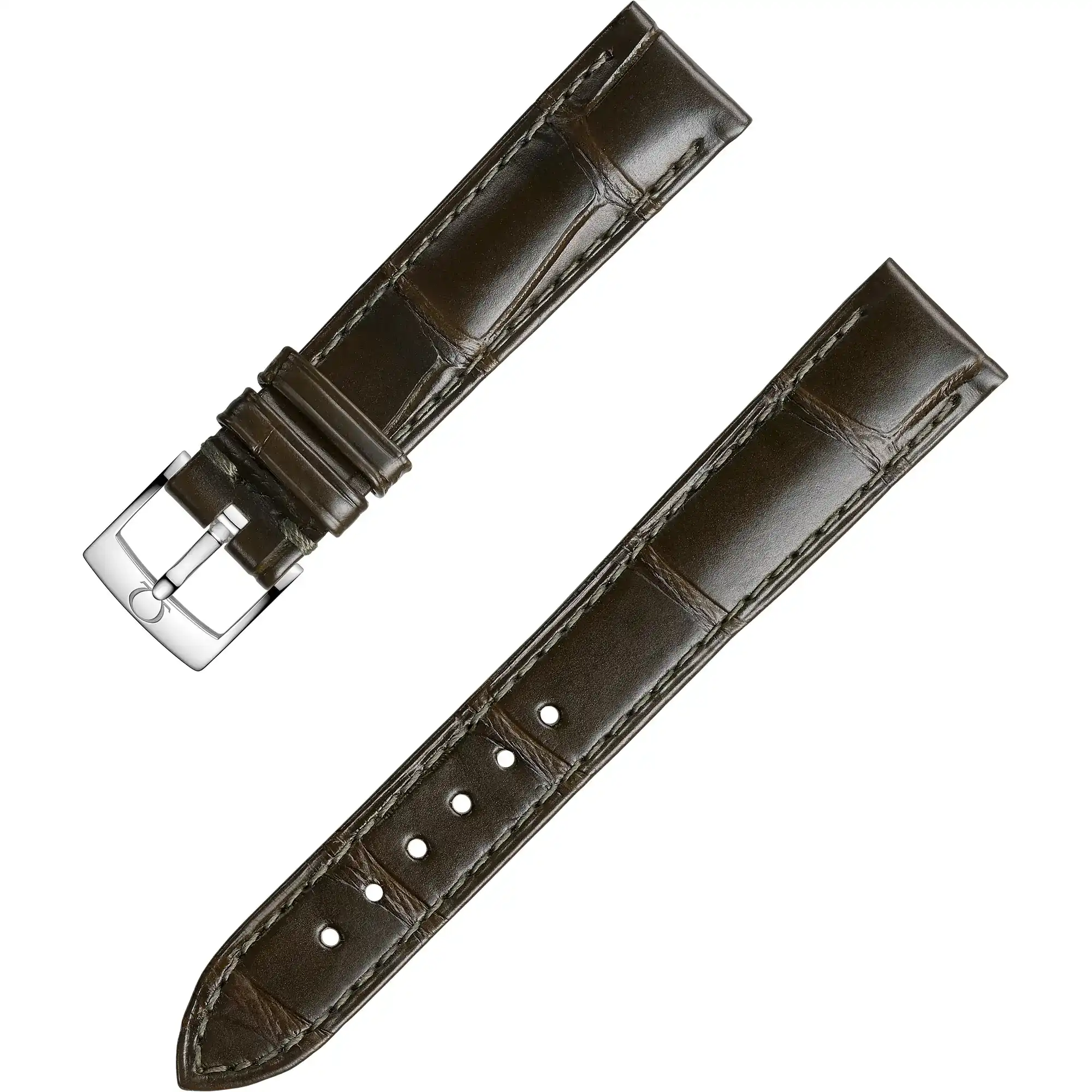 omega two piece dark green alligator leather strap 032CUZ010253 94511402 d7f2f8