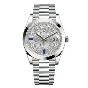 Fake Rolex Replica Watch Day Date 228206 0029 Paved wD 1600A