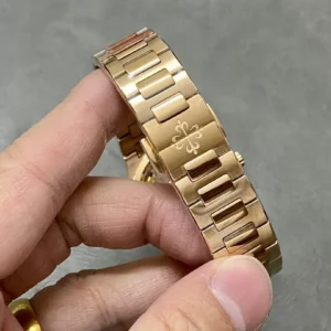 patek philippe replica nautilus ladies rose gold gemset bezel 7118 1300r 001 wsxc1736624131320 7